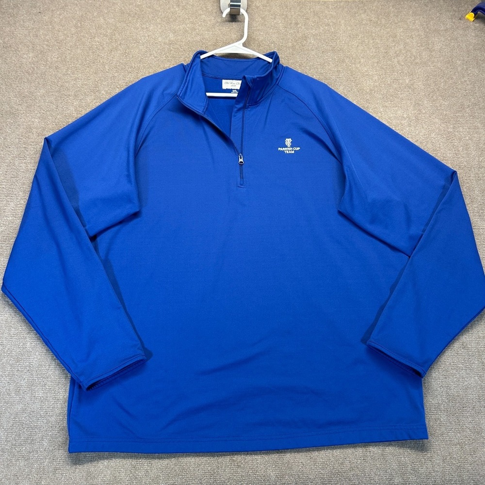 Old Town Club Golf 1/4 Zip Men's 2XL Blue Performance Pullover Parrish Cup Team